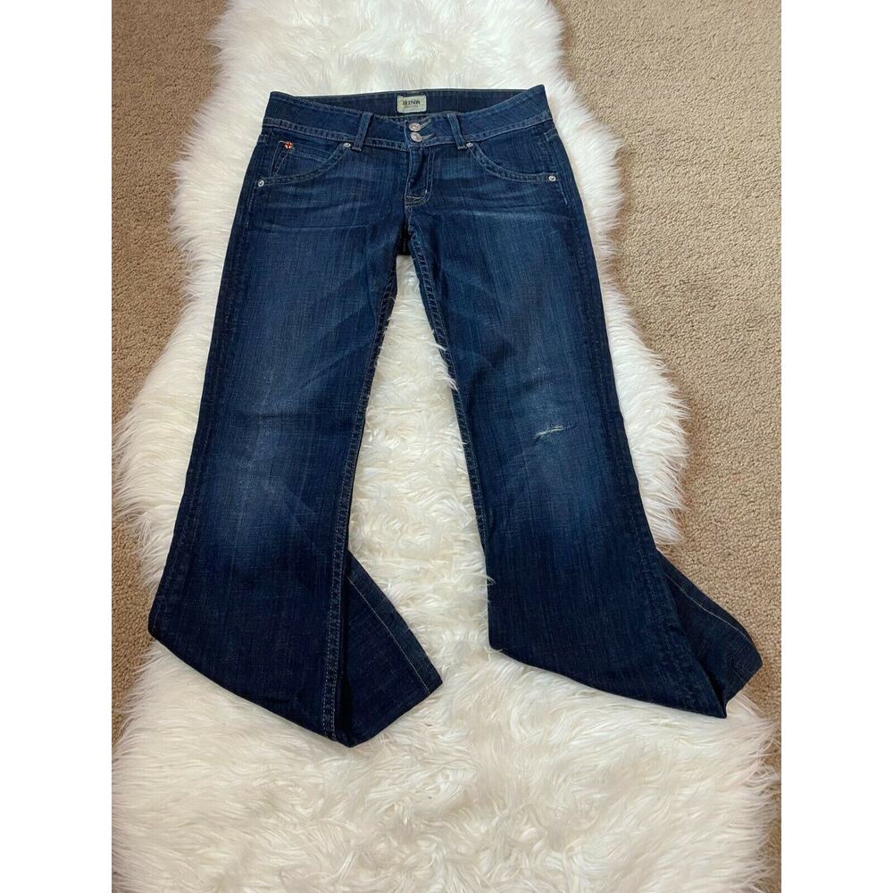 Hudson Womens Bootcut Jeans Belt Loops‎ 5 Pockets Dark Wash Low Rise Size 27